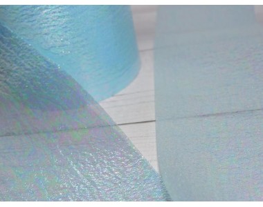 Лента перламутровая 5,5 см, цв. голубой - 1 м.