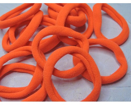 Резинка бесшовная для волос 4 см, цв. оранжевый - 1 шт.