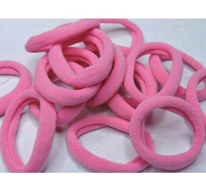 Резинка бесшовная для волос 4 см, цв. розовый - 1 шт.