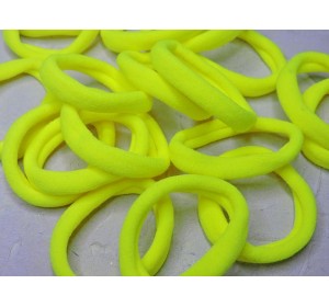 Резинка бесшовная для волос 4 см, цв. лимонный - 1 шт.