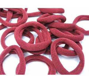 Резинка бесшовная для волос 4 см, цв. бордовый - 1 шт.