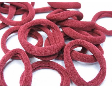 Резинка бесшовная для волос 4 см, цв. бордовый - 1 шт.