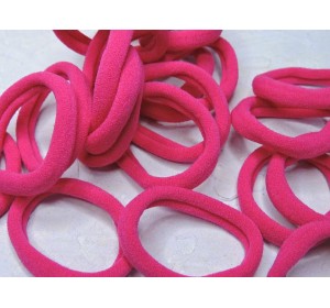 Резинка бесшовная для волос 4 см, цв. фуксия - 1 шт.