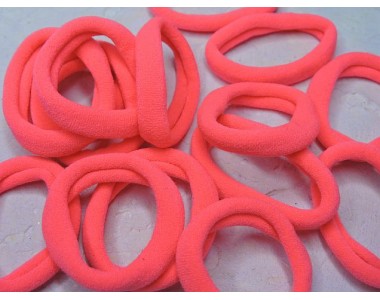 Резинка бесшовная для волос 4 см, цв. ярко-розовый - 1 шт.