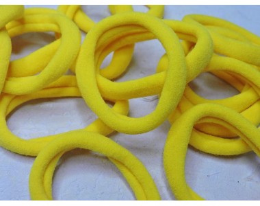 Резинка бесшовная для волос 4 см, цв. желтый - 1 шт.