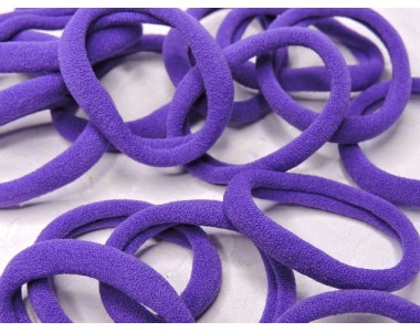 Резинка бесшовная для волос 4 см, цв. темно-фиолетовый - 1 шт.