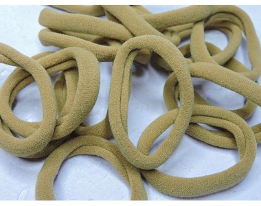 Резинка бесшовная для волос 4 см, цв. коричневый - 1 шт.