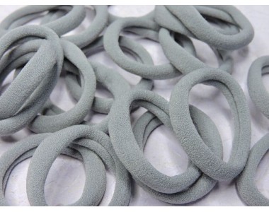 Резинка бесшовная для волос 4 см, цв. светло-серый - 1 шт.