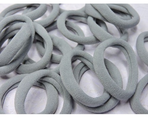 Резинка бесшовная для волос 4 см, цв. светло-серый - 1 шт.