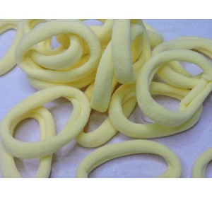 Резинка бесшовная для волос 4 см, цв. светло-желтый - 1 шт.