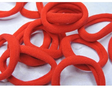 Резинка бесшовная для волос 4 см, цв. красный - 1 шт.