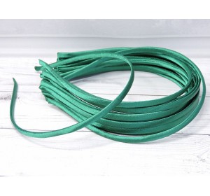 Ободок металл+атлас 0.5 см, цв. изумрудный - 1 шт.