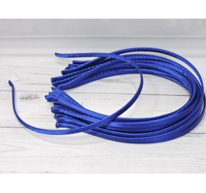 Ободок металл+атлас 0.5 см, цв. синий - 1 шт.