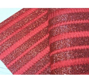 Кожзам "Соты, полоски", цв. красный - 1 лист.