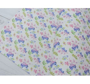 Кожзам зернистый с рисунком "Бабочки" - 1 лист