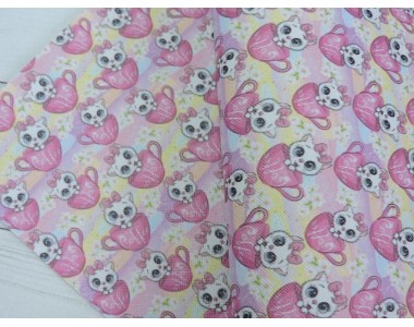 Кожзам с рисунком "Котенок" - 1 лист