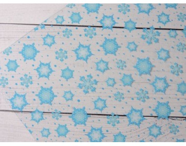 Пленка ПВХ с рисунком "Снежинки" - 1 лист