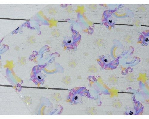 Пленка ПВХ с рисунком "Единорог" - 1 лист