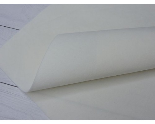 Замша искусственная двусторонняя, цв. айвори