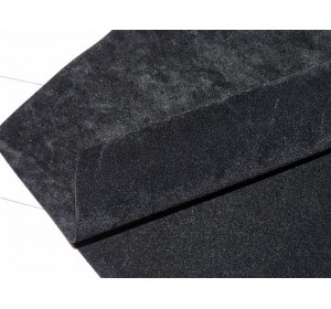 Замша искусственная двусторонняя, цв. черный - 1 лист