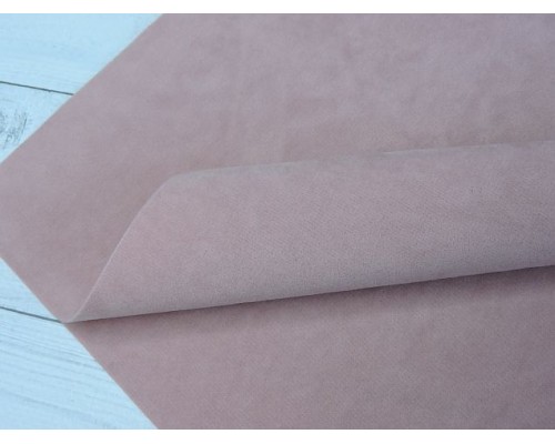 Замша искусственная двусторонняя, цв. дымчато-розовый