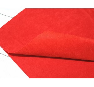 Замша искусственная двусторонняя, цв. красный №11