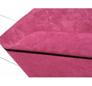 Замша искусственная двусторонняя, цв. бордовый - 1 лист