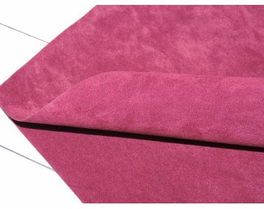 Замша искусственная двусторонняя, цв. бордовый - 1 лист