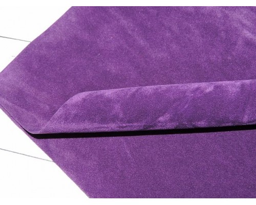 Замша искусственная двусторонняя, цв. темно-сиреневый - 1 лист