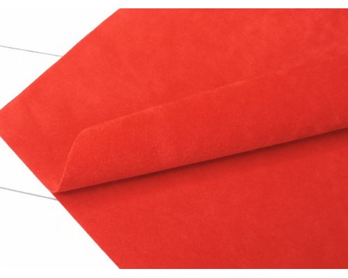 Замша искусственная двусторонняя, цв. бордовый - 1 лист