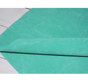 Замша искусственная двусторонняя, цв. аквамариновый - 1 лист