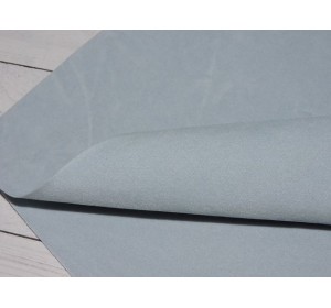 Замша искусственная двусторонняя, цв. светло-голубой - 1 лист