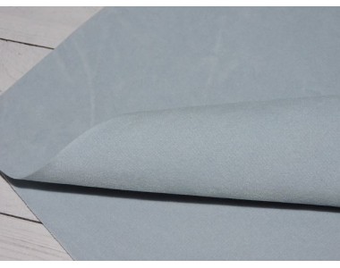 Замша искусственная двусторонняя, цв. светло-голубой - 1 лист