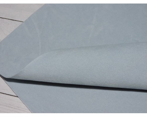 Замша искусственная двусторонняя, цв. светло-голубой - 1 лист