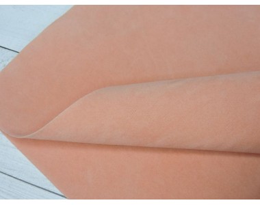 Замша искусственная двусторонняя, цв. дымчато-персиковый - 1 лист