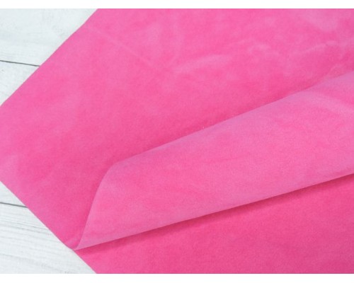 Замша искусственная двусторонняя, цв. ярко-розовый - 1 лист