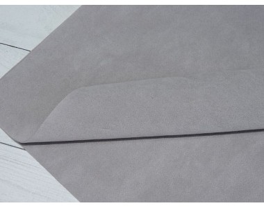 Замша искусственная двусторонняя, цв. серый - 1 лист