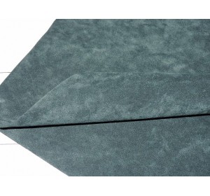 Замша искусственная двусторонняя, цв. темно-темно-зеленый - 1 лист