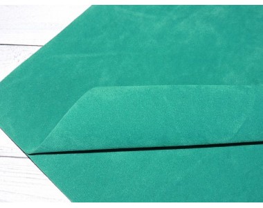 Замша искусственная двусторонняя, цв. изумрудный - 1 лист