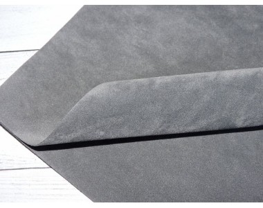 Замша искусственная двусторонняя, цв. серый №31 - 1 лист