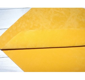 Замша искусственная двусторонняя, цв. горчичный - 1 лист