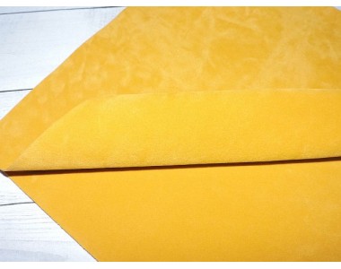 Замша искусственная двусторонняя, цв. горчичный - 1 лист