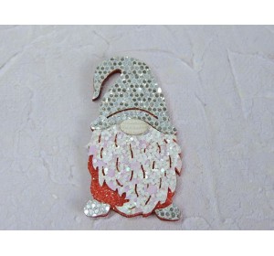 Патч сборный "Гномик" 5*2,7 см, цв. серебро - 1 шт. 