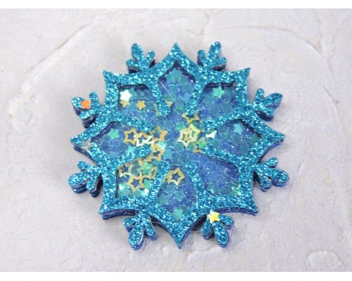 Шейкер "Снежинка", синий - 1 шт.