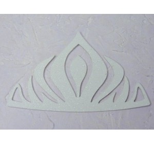 Заготовка из фоамирана "Корона Эльзы" 138*84 мм, цв. белый - 1 шт.