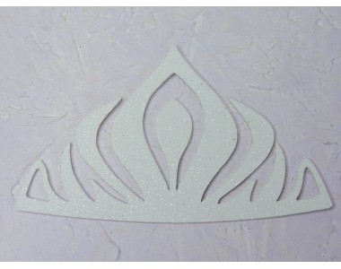 Заготовка из фоамирана "Корона Эльзы" 138*84 мм, цв. белый - 1 шт.