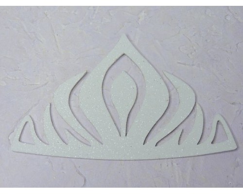 Заготовка из фоамирана "Корона Эльзы" 138*84 мм, цв. белый - 1 шт.