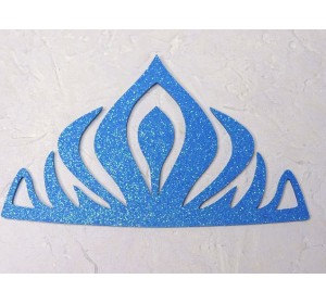 Заготовка из фоамирана "Корона Эльзы" 138*84 мм, цв. синий - 1 шт.