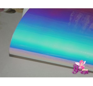 Кожзам гладкий "Хамелеон", голубой