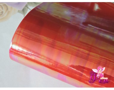 Кожзам гладкий "Бензиновый", красный